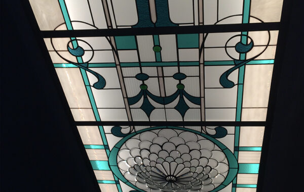 Stained glass ceiling for Barbershop