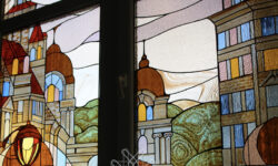 Stained glass window ” TOWN “