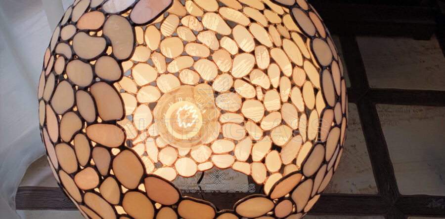Stained glass lamp “Planetarium”